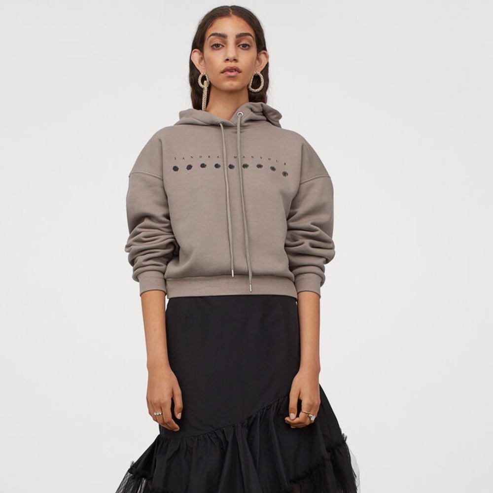 H&M x Sandra Mansour cropped hoodie XS limited ed